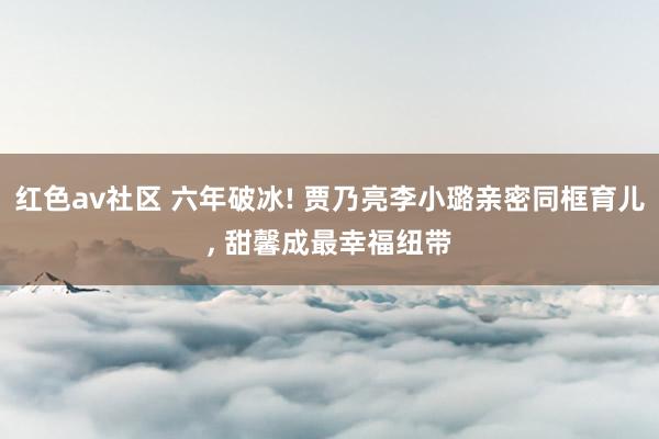 红色av社区 六年破冰! 贾乃亮李小璐亲密同框育儿, 甜馨成最幸福纽带